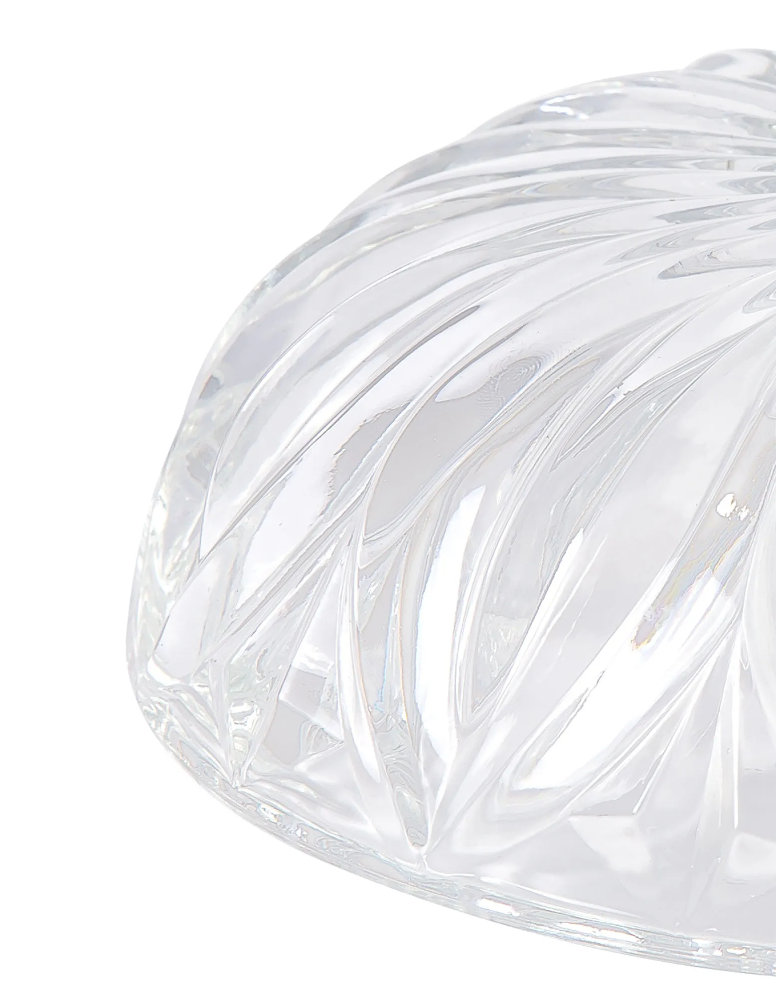 Gilda Dish 20cm Leaf Patterned Glass Shade Clear D0622  Deco Gilda